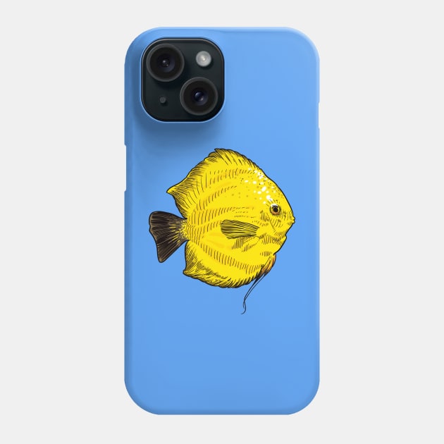 Yellow exotic fish Phone Case by StefanAlfonso