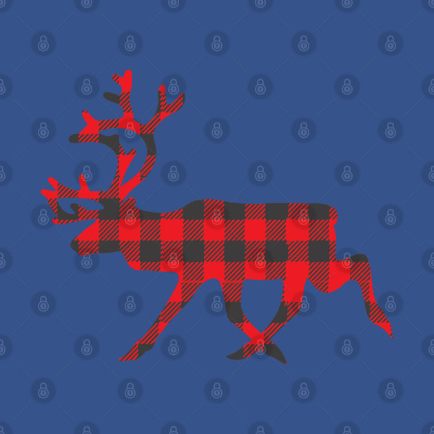 Disover Christmas Reindeer - Plaid Reindeer - T-Shirt