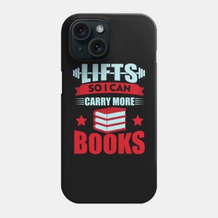 reading lifts so i can carry more books school cool student Phone Case