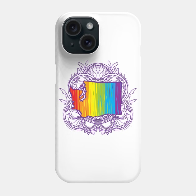 Washington Mandala Pride Phone Case by Manfish Inc.