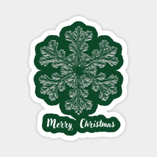 Merry Christmas Ice Crystal Magnet