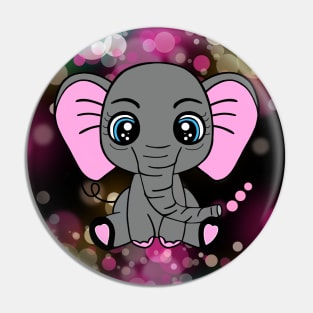 BABY Elephant Graphic Jungle Animals Pin