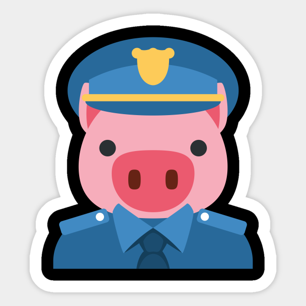 Pig Cop Emoji Black Lives Matter Sticker Teepublic
