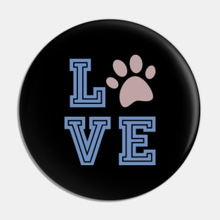 Cute Cat Gift With Paw Print, Love My Cat Pin