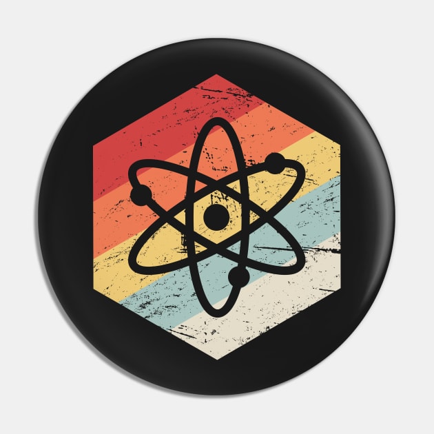 Retro 70s Atom Pin by MeatMan