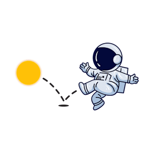 Astronaut plays Sun Soccer T-Shirt