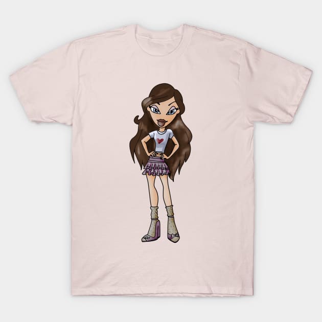 Cute sweet girl illustration kids t shirt design