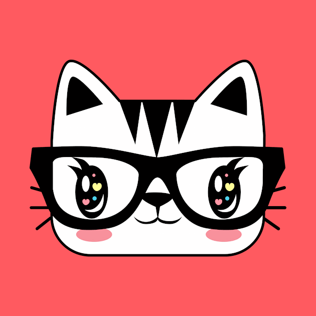 Nerdy Kitten by r0sedesigns