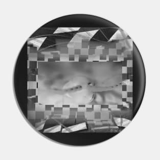 Centipede “Vaporwave” (Black & White) Pin