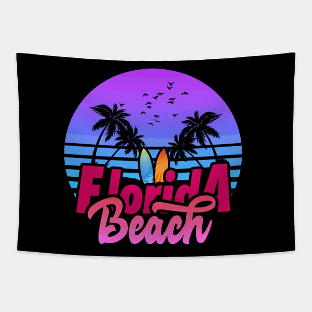 Florida Beach Sunset Tapestry by Tonibhardwaj