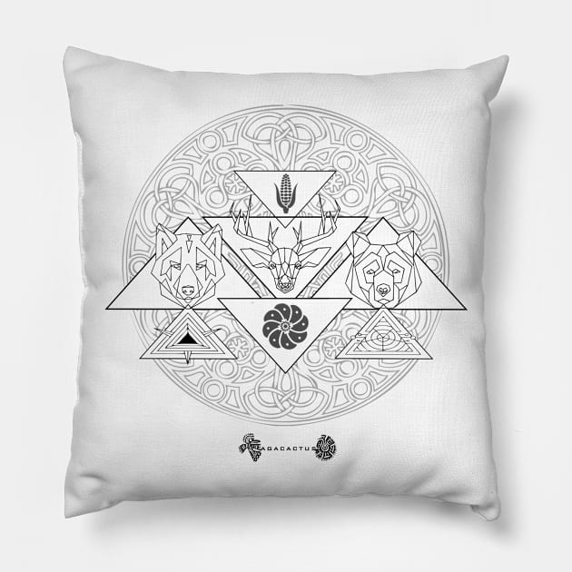 Blue Deer02 Pillow by AgaCactus