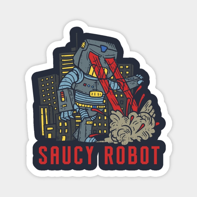 Saucy Robot Magnet by Cosmo Gazoo