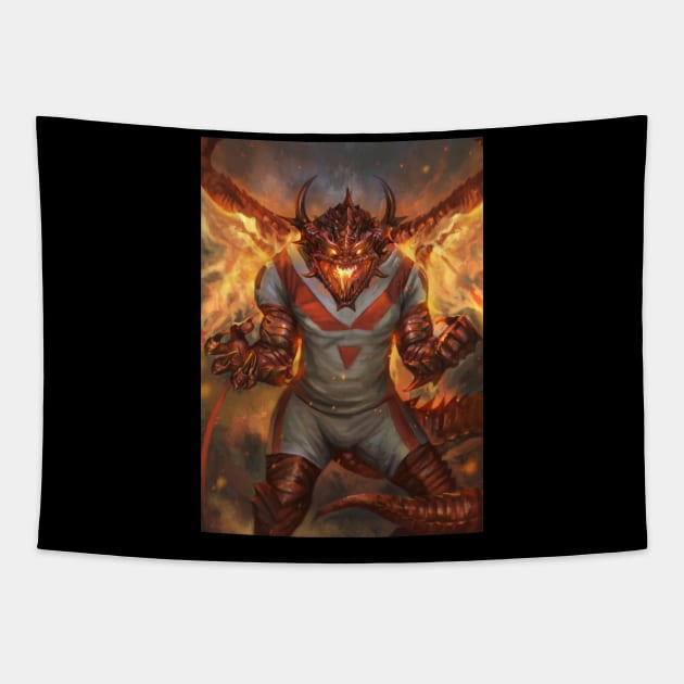 Rugby League Dragon Tapestry by DAZpicable