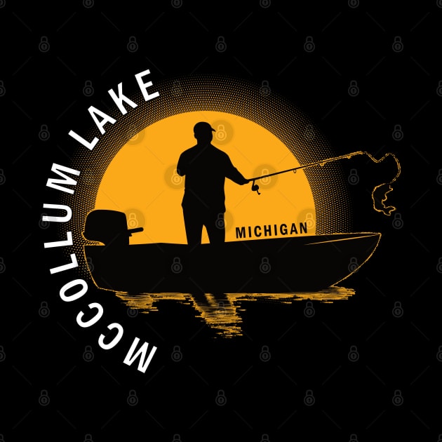 McCollum Lake Fishing Michigan Sunrise by BirdsEyeWorks