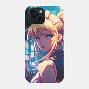 Anime Downtown Beauty: Blonde Girl Phone Case