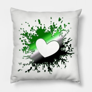 Aromantic Splattered Heart Pillow