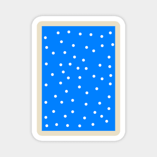 Polka Dots | Polka Dot Blue and White | Artistic Design Magnet