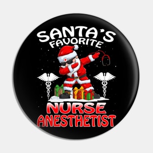 Santas Favorite Nurse Anesthetist Christmas T Shir Pin