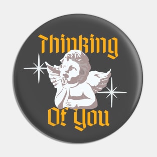 Thinking of you angel cherub Pin