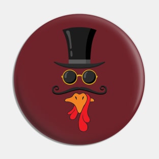 Hilarious Turkey Face clown , Perfect for Thanksgiving & Christmas Pin