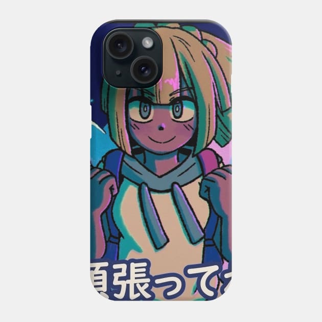 Vaporwave Anime Aesthetic retro lillie sun moon Phone Case by KinseiNoHime