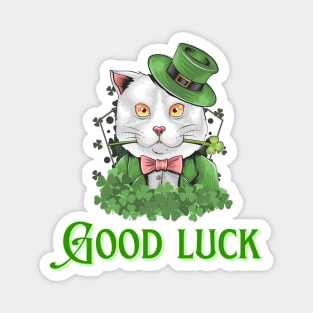 St. Patrick's Day, Good Luck Cat Day Magnet