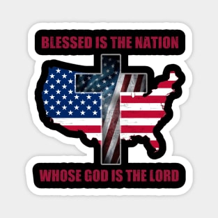 Blessed Is The Nation Whose God Is The Lord Costume Gift Magnet