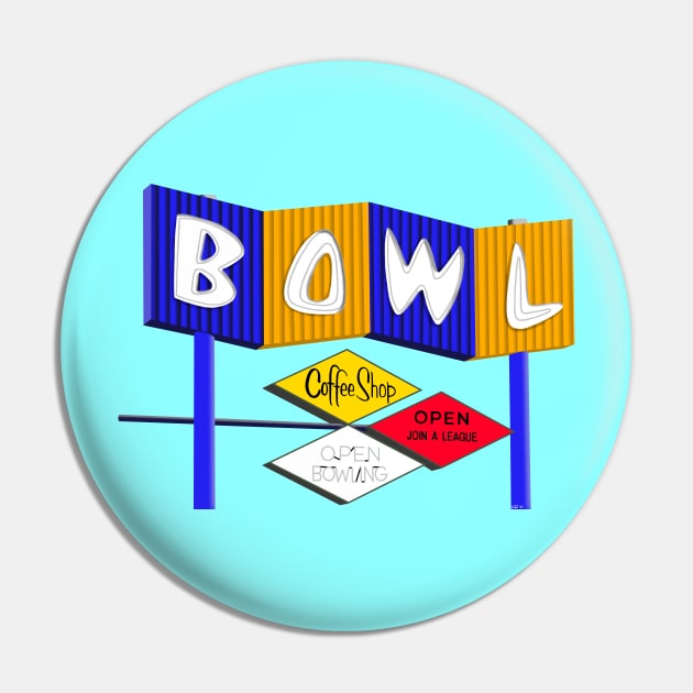 Bowling Sign, No Background Pin by Zippy's House of Mystery