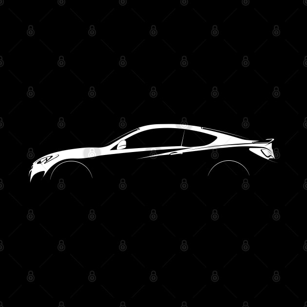 Hyundai Genesis Coupe Silhouette by Car-Silhouettes