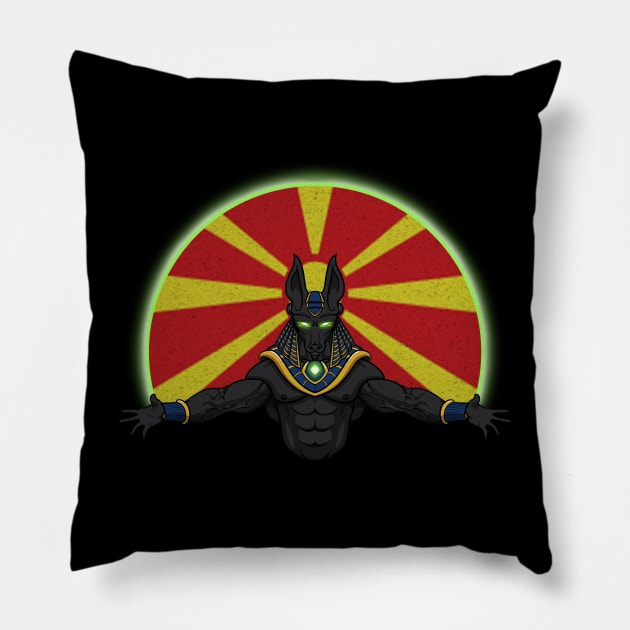 Anubis Macedonia Pillow by RampArt