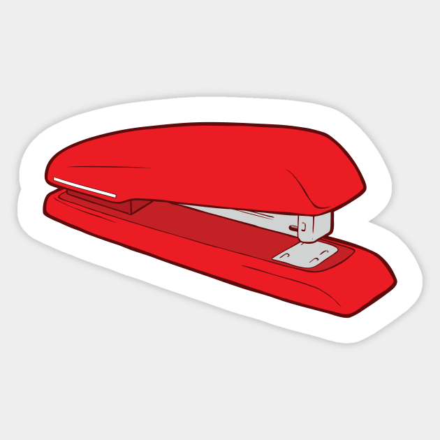 The Red Stapler - Office Space - Sticker | TeePublic