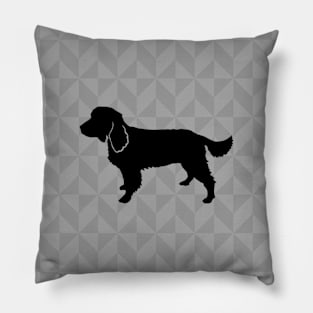 Springer Spaniel Dog Lover Gift - Scandi Geometric Silhouette Pillow
