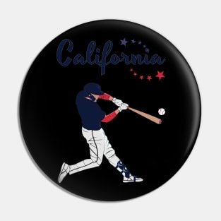 California Baseball Pin