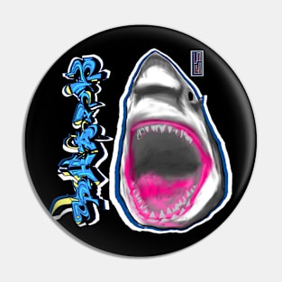 Shark Graffiti Pin