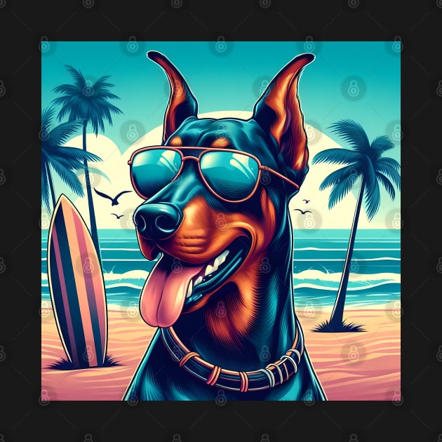 Funny Doberman with Sunglasses by CreativeSparkzz