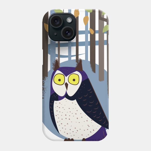 Owl in the Woodland Phone Case by nickemporium1