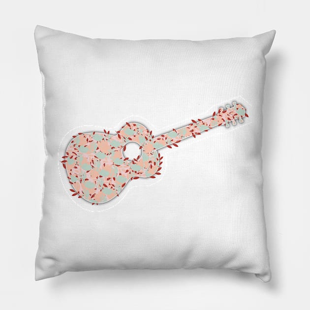 Flower Guitar Pillow by mpmi0801