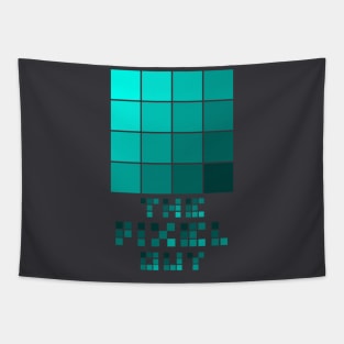 the pixel guy design for the pixel lover - aqua Tapestry