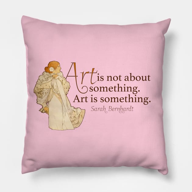 Sarah Berhardt Art Pillow by shippingdragons