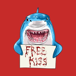 Free Kiss Shark T-Shirt