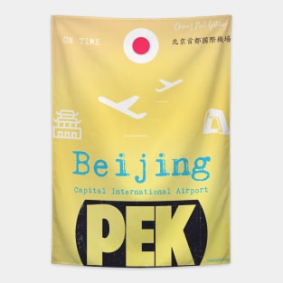 PEK Beijing airport code yellow Tapestry