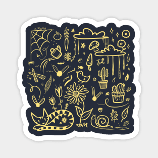 Yellow Garden Design Magnet