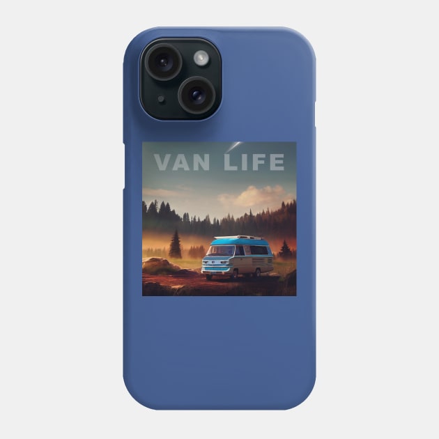 Van Life Camper RV Outdoors in Nature Phone Case by Grassroots Green