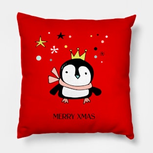 Xmas Doodle - Penguin Pillow