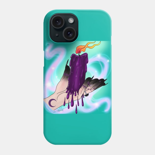 Witch hand witch candle Phone Case by CraftKrazie