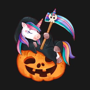 unicorn halloween costume death lying T-Shirt