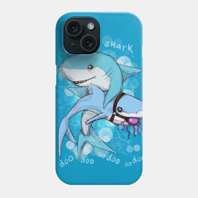 Daddy Shark Phone Case by LVBart