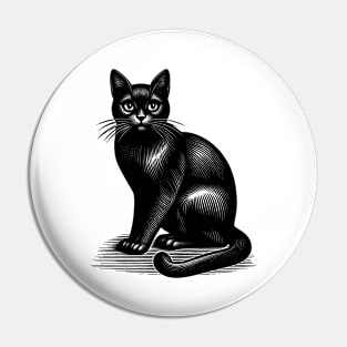 Black cat Pin