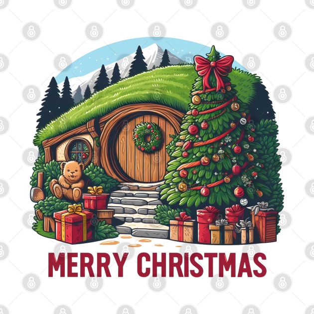 Merry Christmas - Fantasy Round Door - Christmas by Fenay-Designs