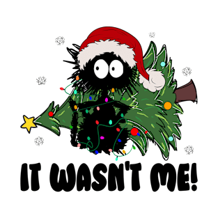 It Wasn't Me Cat Merry Christmas, Funny T-Shirt